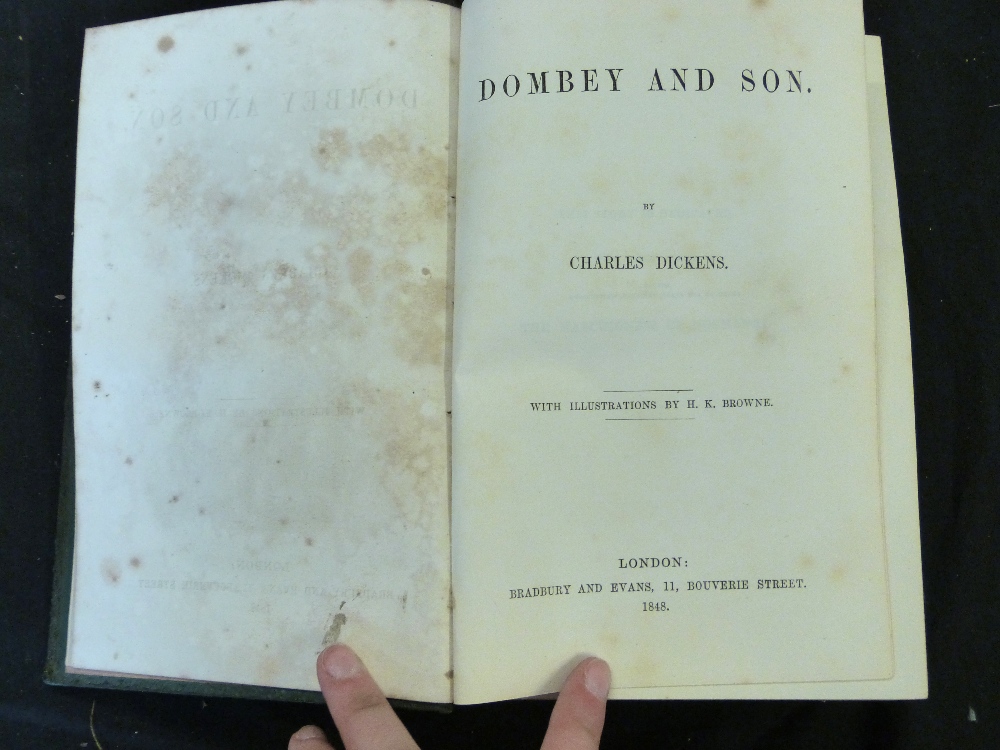 CHARLES DICKENS: DOMBEY & SON, ill H K Browne, London, Bradbury & Evans, 1848, 1st edition in book