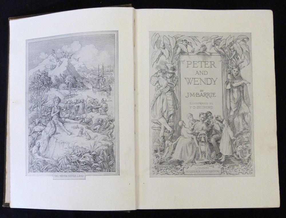 SIR JAMES MATTHEW BARRIE: PETER AND WENDY, ill F D Bedford, London, Hodder & Stoughton [1911], 1st - Image 2 of 2