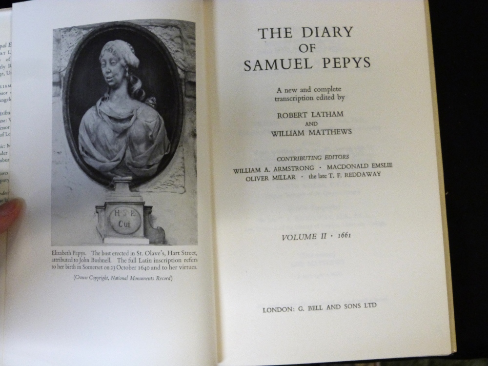 SAMUEL PEPYS: THE DIARY, eds Robert Latham & William Matthews, London, G Bell & Sons, 1970-83, 11 - Image 2 of 4