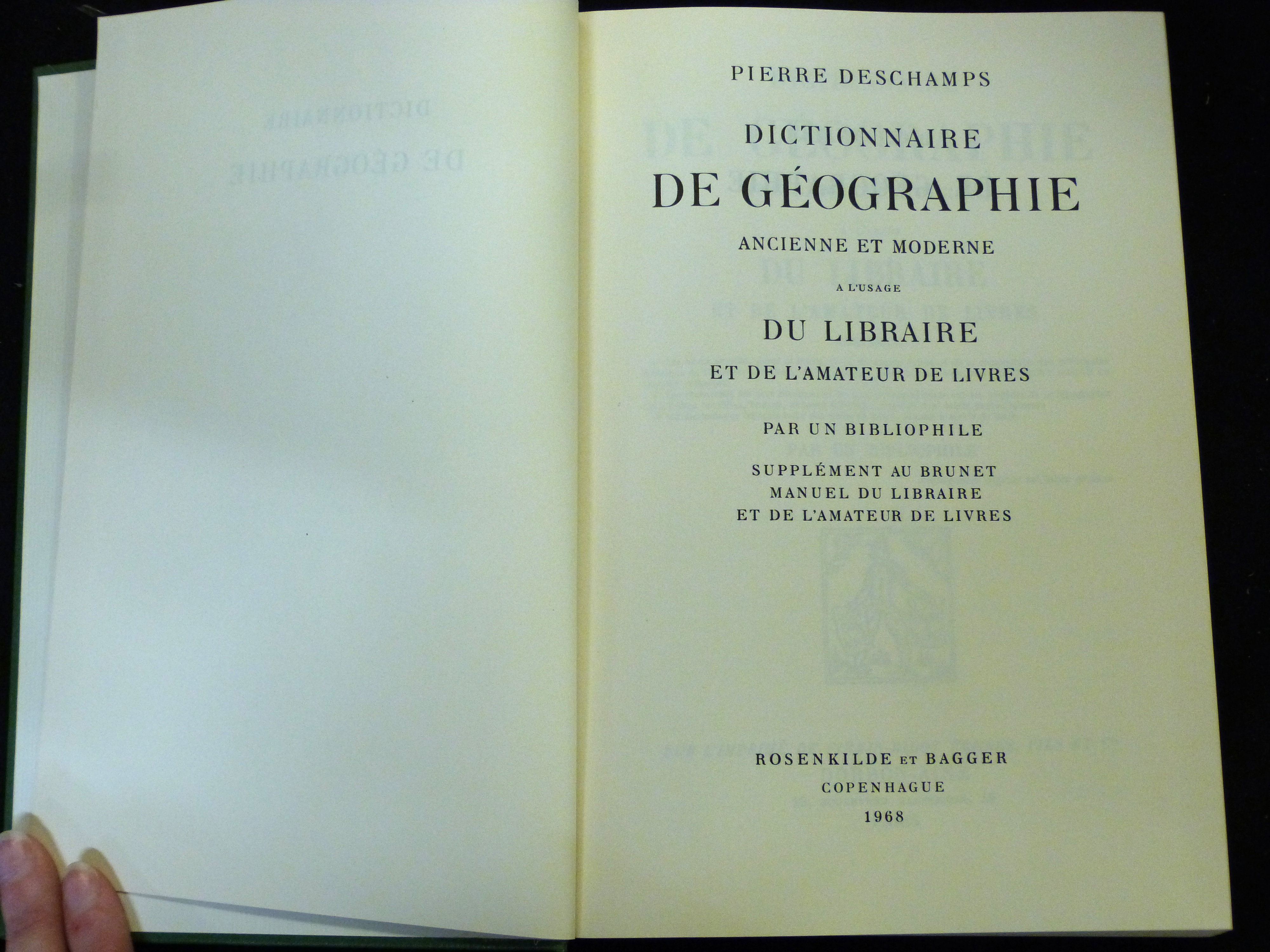 JACQUES-CHARLES BRUNET: MANUEL DU LIBRAIRE ET DE L'AMATEUR DE LIVRES..., Copenhagen, Rosenkild et - Image 2 of 2