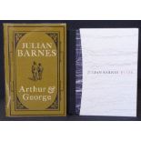 JULIAN BARNES: 2 titles: ARTHUR & GEORGE, London, Jonathan Cape, 2003, 1st edition, signed, original