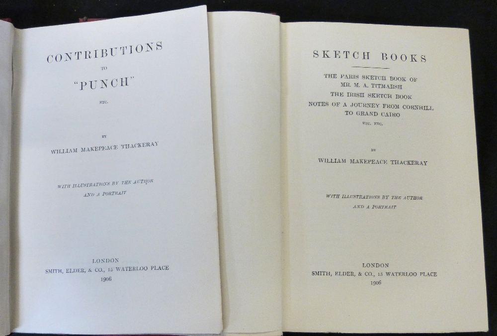 WILLIAM MAKEPEACE THACKERAY: THE WORKS, London, Smith Elder, 1907-08, 14 vols, biographical edition, - Image 4 of 6