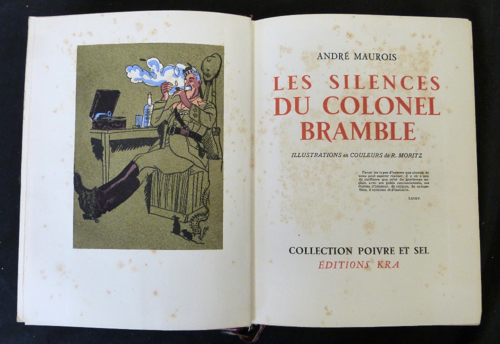 ANDRE MAUROIS: LES SILENCS DU COLONEL BRAMBLE, ill R Moritz, Paris, Editions Kra, 1929 (1000) on