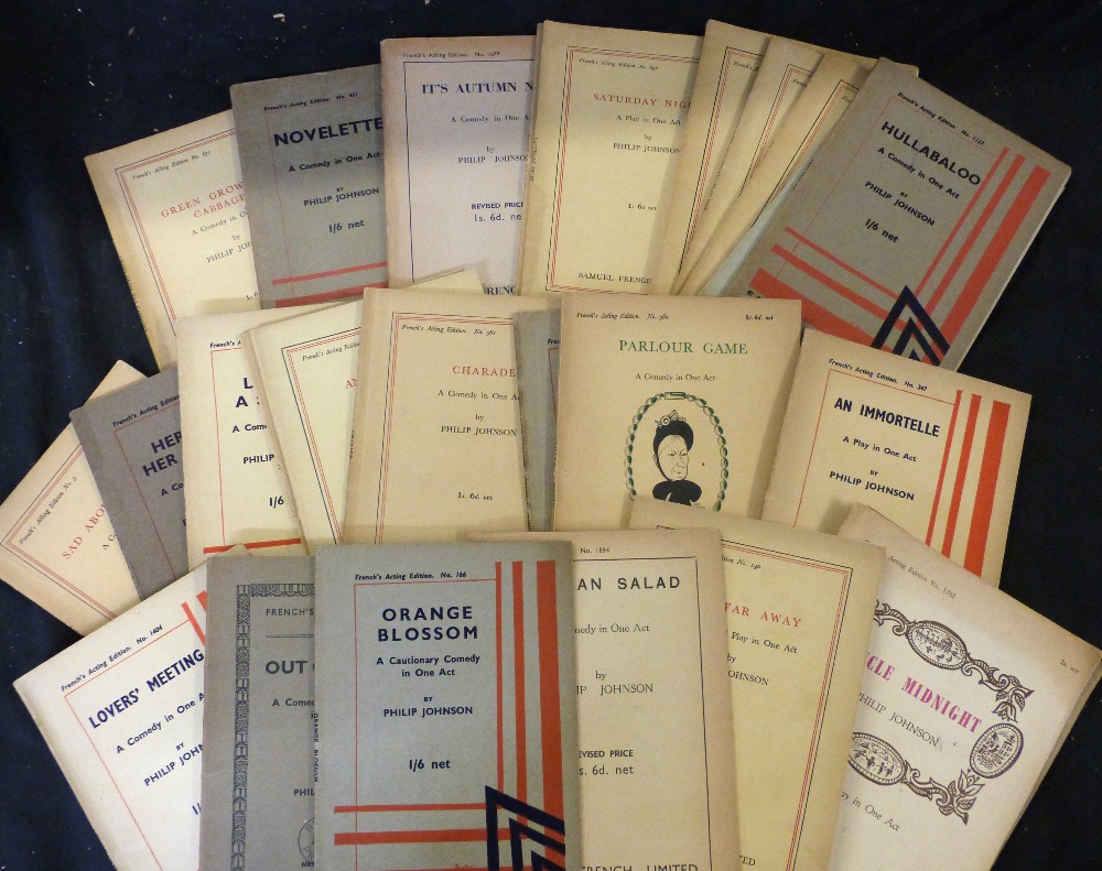 PHILIP JOHNSON: 66 titles comprising 65 French's Acting Editions, 1920s-1950s including one