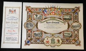 Coloured unused invitation card and admission card to meet the members of the 7th International