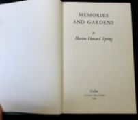 MARION HOWARD SPRING: MEMORIES AND GARDENS, London, Collins, 1964, 1st edition, typed letter