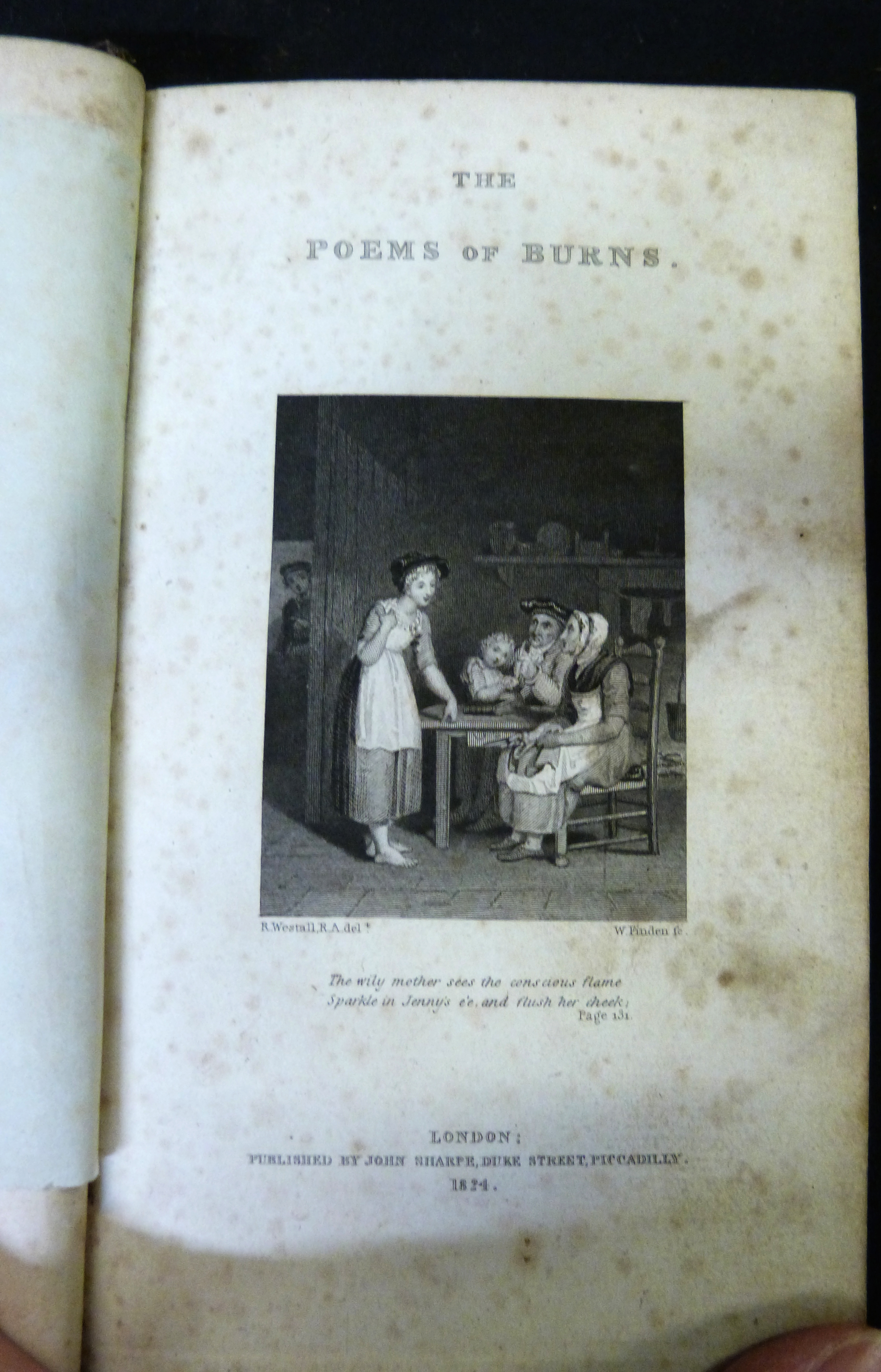 ROBERT BURNS: POEMS CHIEFLY IN THE SCOTTISH DIALECT, London, John Sharpe, 1824, printed by C - Image 3 of 3