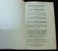 WILLIAM FLEETWOOD: CHRONICON PRECIOSUM OR AN ACCOUNT OF ENGLISH GOLD AND SILVER MONEY, THE PRICE