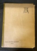 S MONTAGU PEARTREE (ED): THE DURER SOCIETY TENTH SERIES, intro Campbell Dodgson, London, 1908, 11