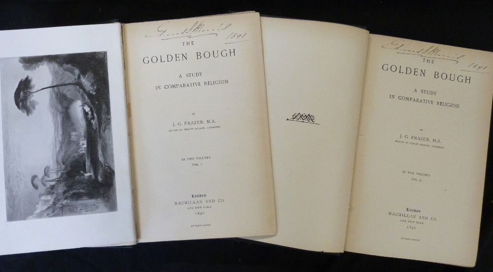 JAMES GEORGE FRAZER: THE GOLDEN BOUGH, A STORY IN COMPARATIVE RELIGION, London and New York,