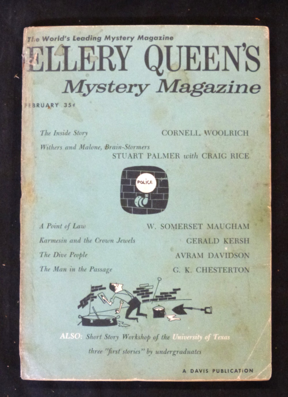 WILLIAM SOMERSET MAUGHAM: A POINT OF LAW, in "Ellery Queen's Mystery Magazine", New York, February - Image 2 of 3