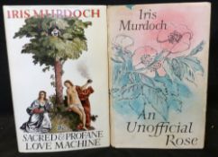 IRIS MURDOCH: 2 titles: AN UNOFFICIAL ROSE, London, Chatto & Windus, 1962, 1st edition, original