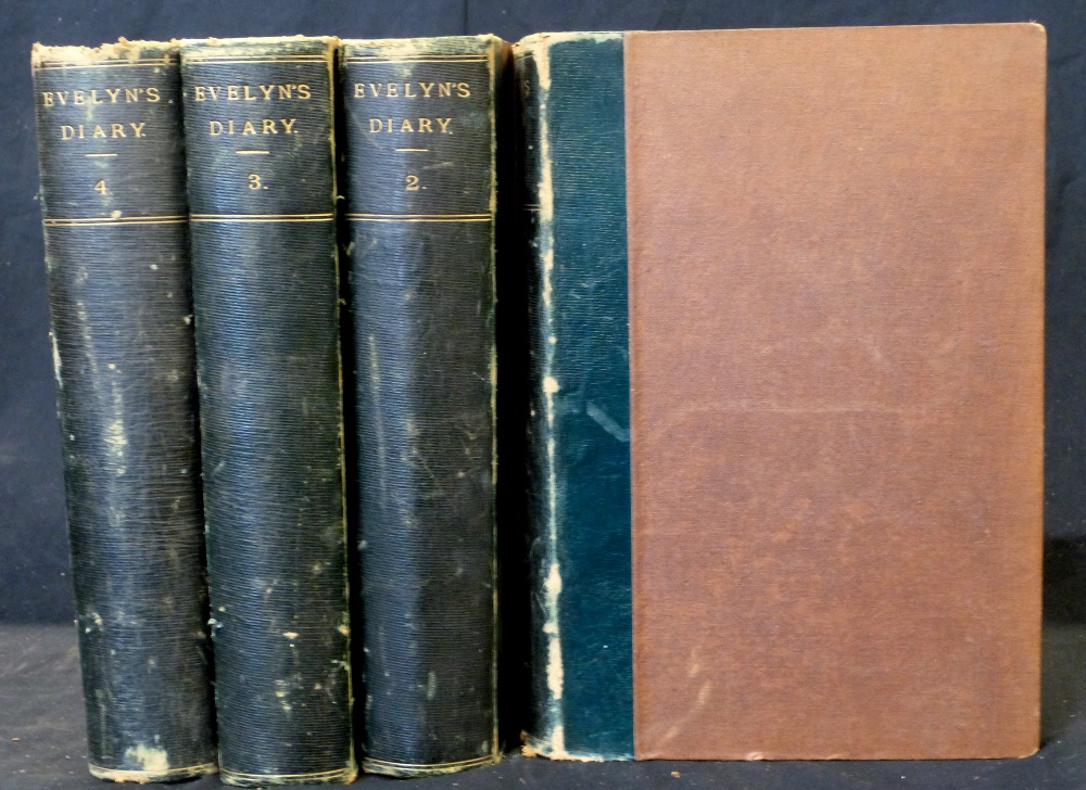 JOHN EVELYN: DIARY..., ed Sir William Bray, London, Bickers & Son, 1879, new edition, 4 vols, - Image 2 of 5