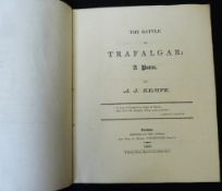 ALFRED JOHN KEMPE: THE BATTLE OF TRAFALGAR, A POEM, London, 1806, 1st edition, printed for the