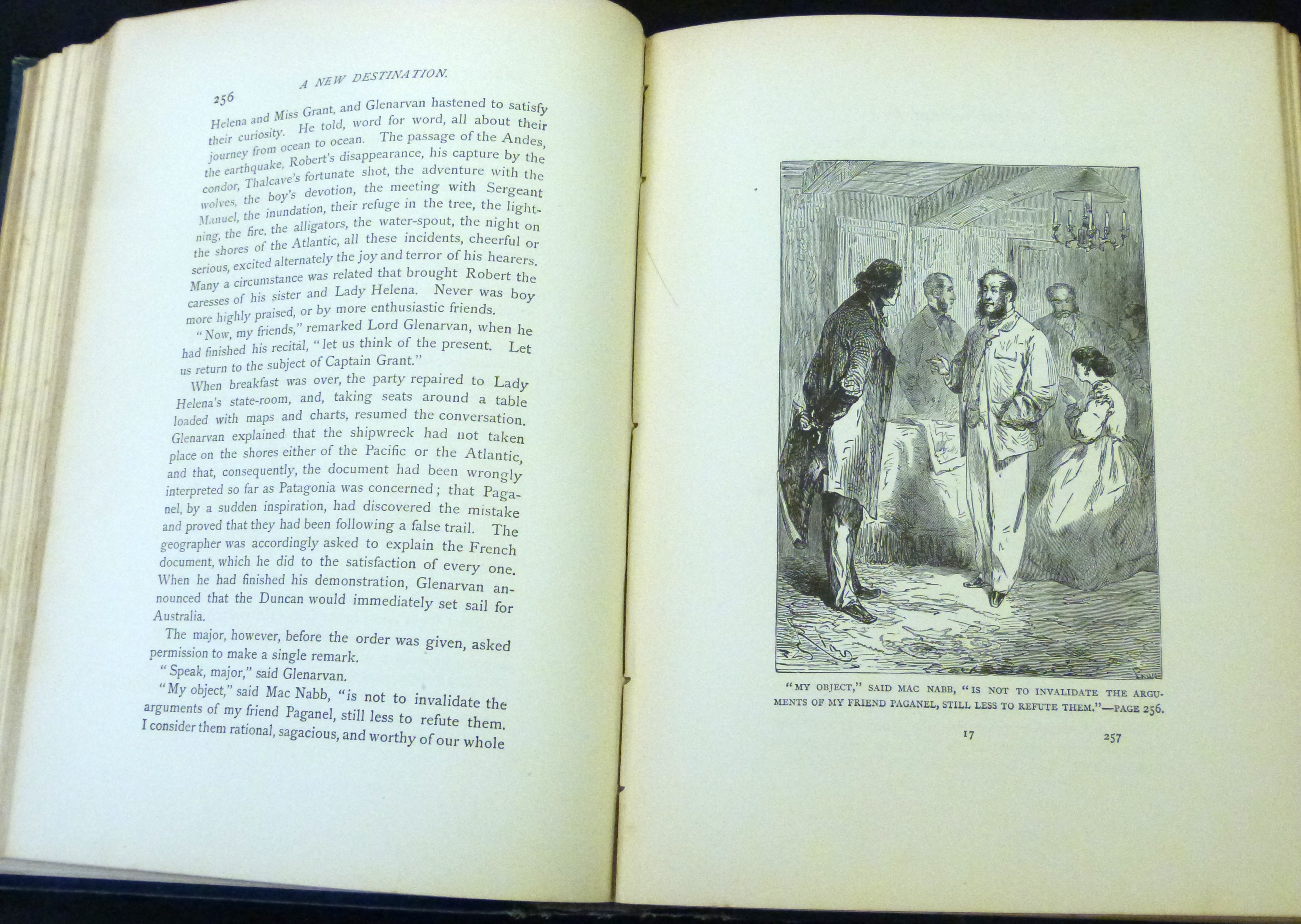 JULES VERNE: IN SEARCH OF THE CASTAWAYS..., Philadelphia, J B Lippincott, 1873, original - Image 3 of 4
