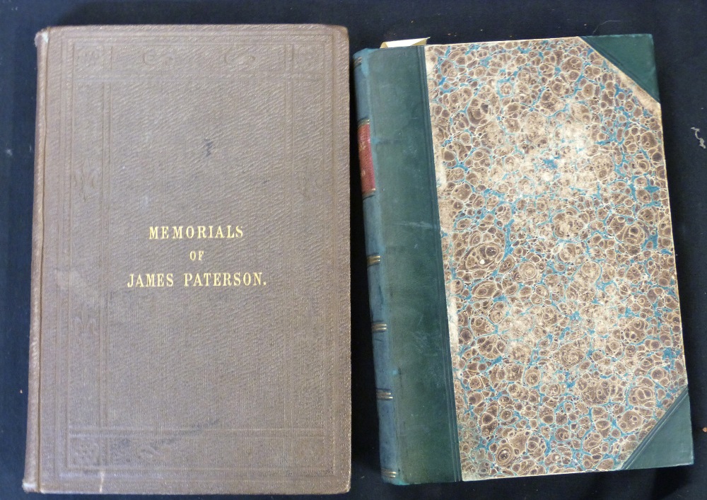 ANON: MEMORIALS OF JAMES PATERSON, Glasgow, M'Corquodale, 1858, 1st edition, printed for the use - Image 2 of 2