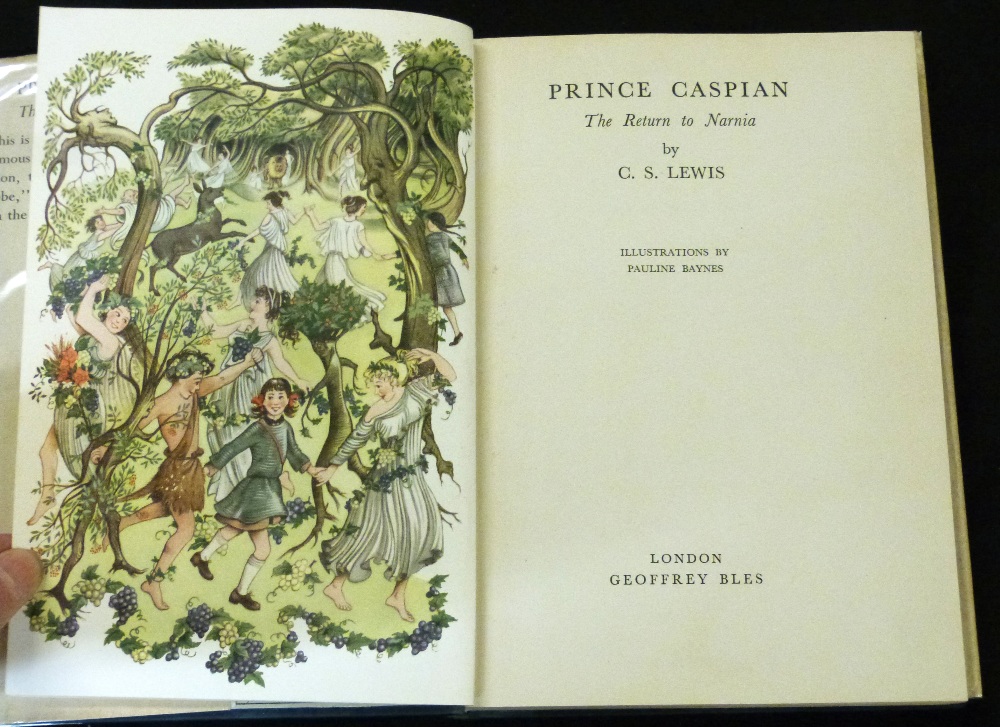 CLIVE STAPLES LEWIS: PRINCE CASPIAN, THE RETURN TO NARNIA, ill Pauline Baynes, London, Geoffrey - Image 3 of 4