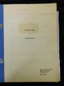 TERENCE RATTIGAN: A MUTUAL PAIR [A NELSON PLAY], 1968 mimeograph typescript, signed and inscribed to