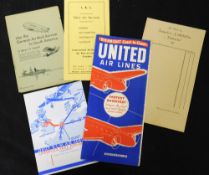 Packet: small lot aviation interest, Graf Zeppelin to South America 1934 timetable + International