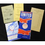 Packet: small lot aviation interest, Graf Zeppelin to South America 1934 timetable + International