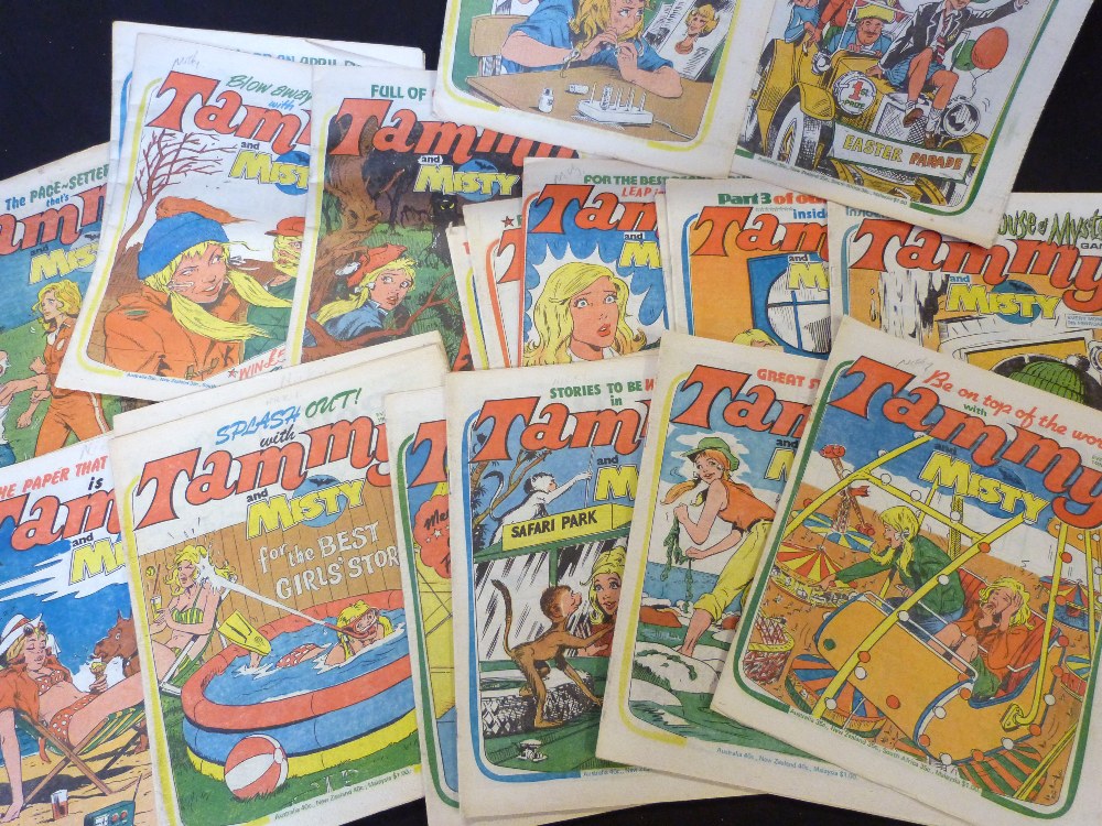 BOX: TAMMY AND MISTY COMIC, 91 issues, 1980-84, original pictorial wraps