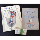 THE COUNCIL OF INDUSTRIAL DESIGN: DESIGN IN THE FESTIVAL, London, HMSO 1951, 1st edition, original