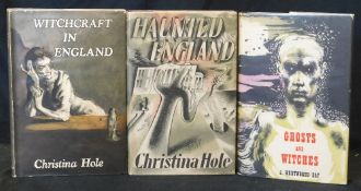 CHRISTINA HOLE: 2 titles: HAUNTED ENGLAND, A SURVEY OF ENGLISH GHOST LORE, ill John Farleigh,