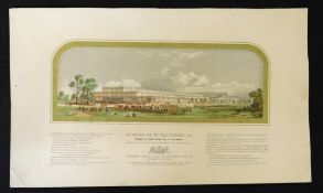 Ackermann (pub) coloured print, the building for the Great Exhibition 1851, with plan verso,