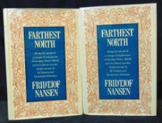 FRIDTJOF NANSEN: FARTHEST NORTH, New York, Greenwood Press, 1968, reprint, 2 vols, original cloth,