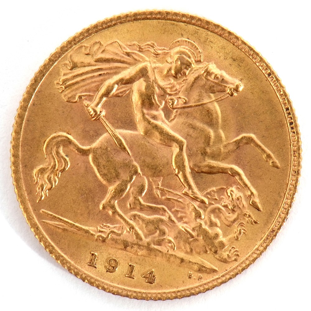 George V half-sovereign dated 1914 - Image 2 of 3