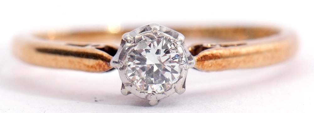 Diamond single stone ring featuring a brilliant cut diamond, 0.15ct approx, raised in a coronet - Image 8 of 9