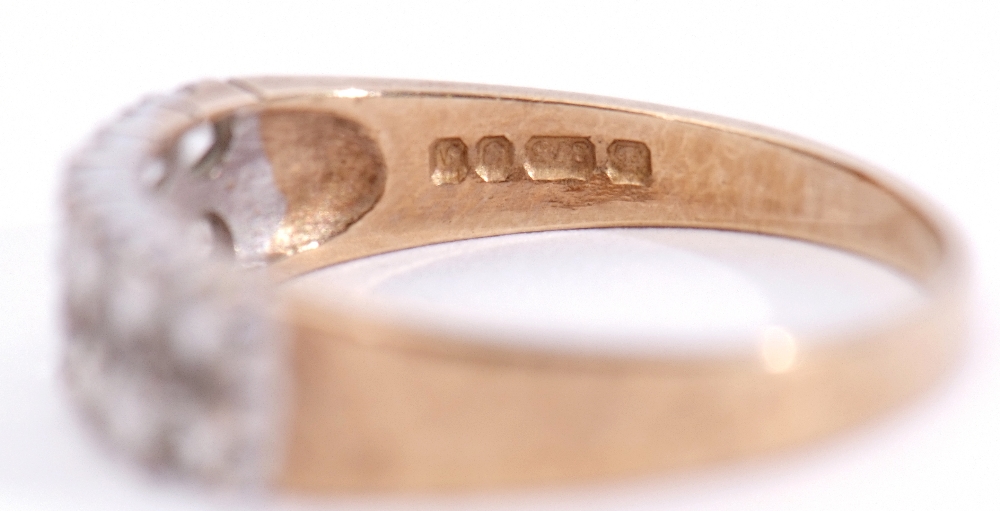 Mixed Lot: a yellow metal full eternity ring comprising 25 round faceted white spinels, tested for - Image 3 of 5