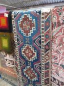 GEOMETRIC PATTERNED RUNNER, WIDTH APPROX 67CM