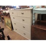 LARGE PAINTED CHEST OF DRAWERS, APPROX 122CM