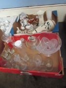 TWO BOXES OF CLEARANCE SUNDRIES INCLUDING GLASS WARE, CERAMICS ETC