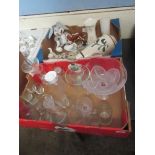 TWO BOXES OF CLEARANCE SUNDRIES INCLUDING GLASS WARE, CERAMICS ETC