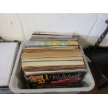 BOX CONTAINING 12INCH VINYL ALBUMS INCLUDING BOXED SETS, ROGER WHITMAN, PERRY COMO ETC