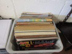 BOX CONTAINING 12INCH VINYL ALBUMS INCLUDING BOXED SETS, ROGER WHITMAN, PERRY COMO ETC