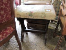 UPHOLSTERED STOOL, HEIGHT APPROX 57CM