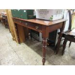 19TH CENTURY MAHOGANY SIDE TABLE WITH TWO DRAWERS BENEATH, WIDTH APPROX 107CM