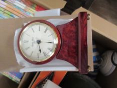 BOXED LONDON CLOCK CO MAHOGANY FINISH QUARTZ MANTEL CLOCK