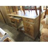 LEATHER TOPPED TWIN PEDESTAL DESK (A/F) WIDTH APPROX 128CM