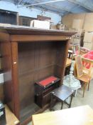 OPEN FRAMED BOOKCASE, WIDTH APPROX 130CM