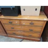 EARLY 20TH CENTURY PINE CHEST OF DRAWERS, WIDTH APPROX 107CM