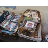 THREE BOXES OF MIXED VIDEOS, DVDS ETC