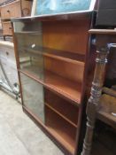 SMALL MID-20TH CENTURY GLAZED DISPLAY CABINET, WIDTH APPROX 90CM