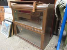 SMALL GLOBE WERNICKE TYPE TWO SECTION BOOKCASE, WIDTH APPROX 86CM