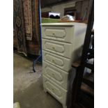 MODERN PAINTED EFFEC DRAWER UNIT, APPROX 45CM