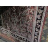 PATTERNED CARPET WITH STYLISED FLORAL DESIGN, WIDTH APPROX 122CM