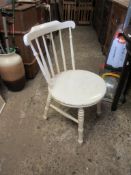 PAINTED STICK BACK DINING CHAIR